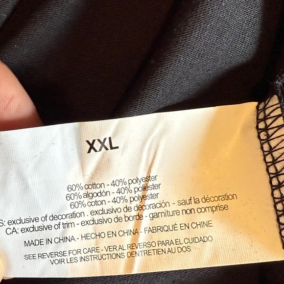 Vintage America Black Cherry Print Women's Top size XXL - Picture 4 of 9